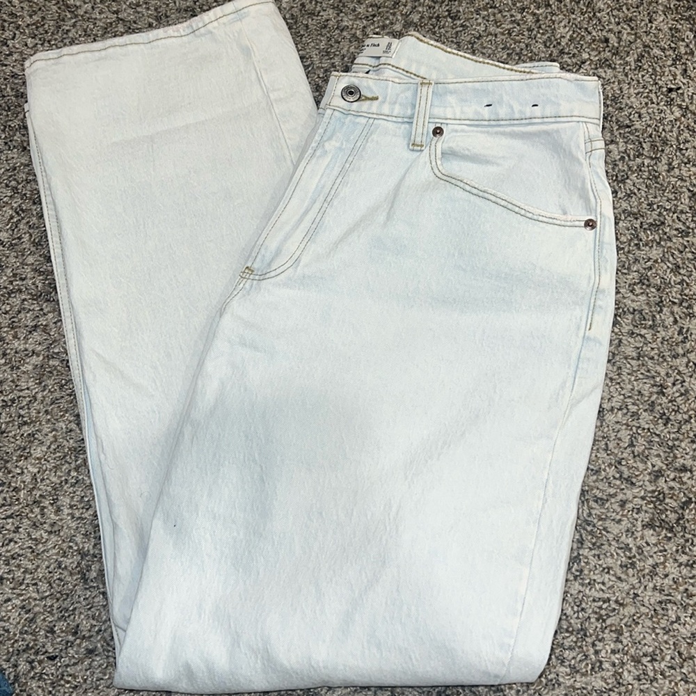 Abercrombie & fitch curve love baggy mid rise jeans